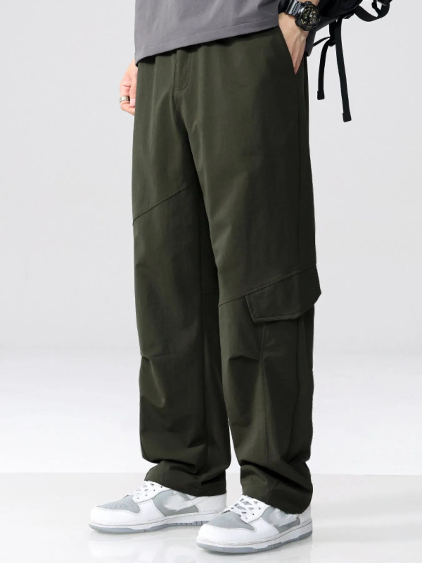 Men's Plus Size Straight Leg Cargo Combat Pants - Farnelli