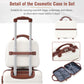 HouseOfZazla 3-piece white hardshell luggage set with TSA locks, shown in assorted sizes
