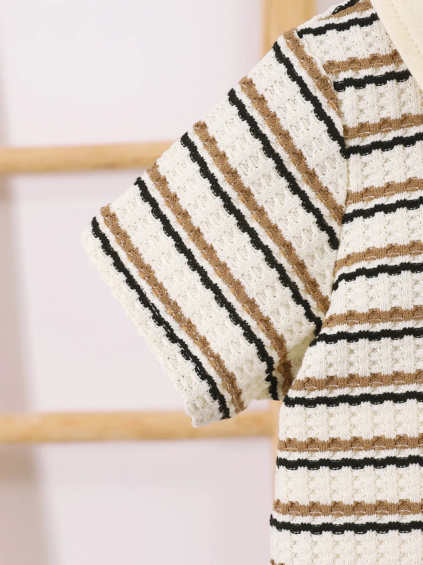 Children's Striped Short Sleeve Polo and Pants Set - Farnelli