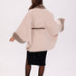 Genuine Mink Fur Double Face Wool Poncho