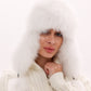 Genuine Polar Fox Fur Genuine Leather Hat