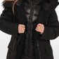 Onyx Genuine Fox Fur Vest-Lined Wool Blend Parka