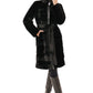 Faux Mink Effect Fur Hooded Coat