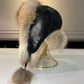 Genuine Silver Fox Fur Genuine Leather Hat