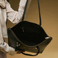 Simona (black) - Italian calf leather women's shoulder bag