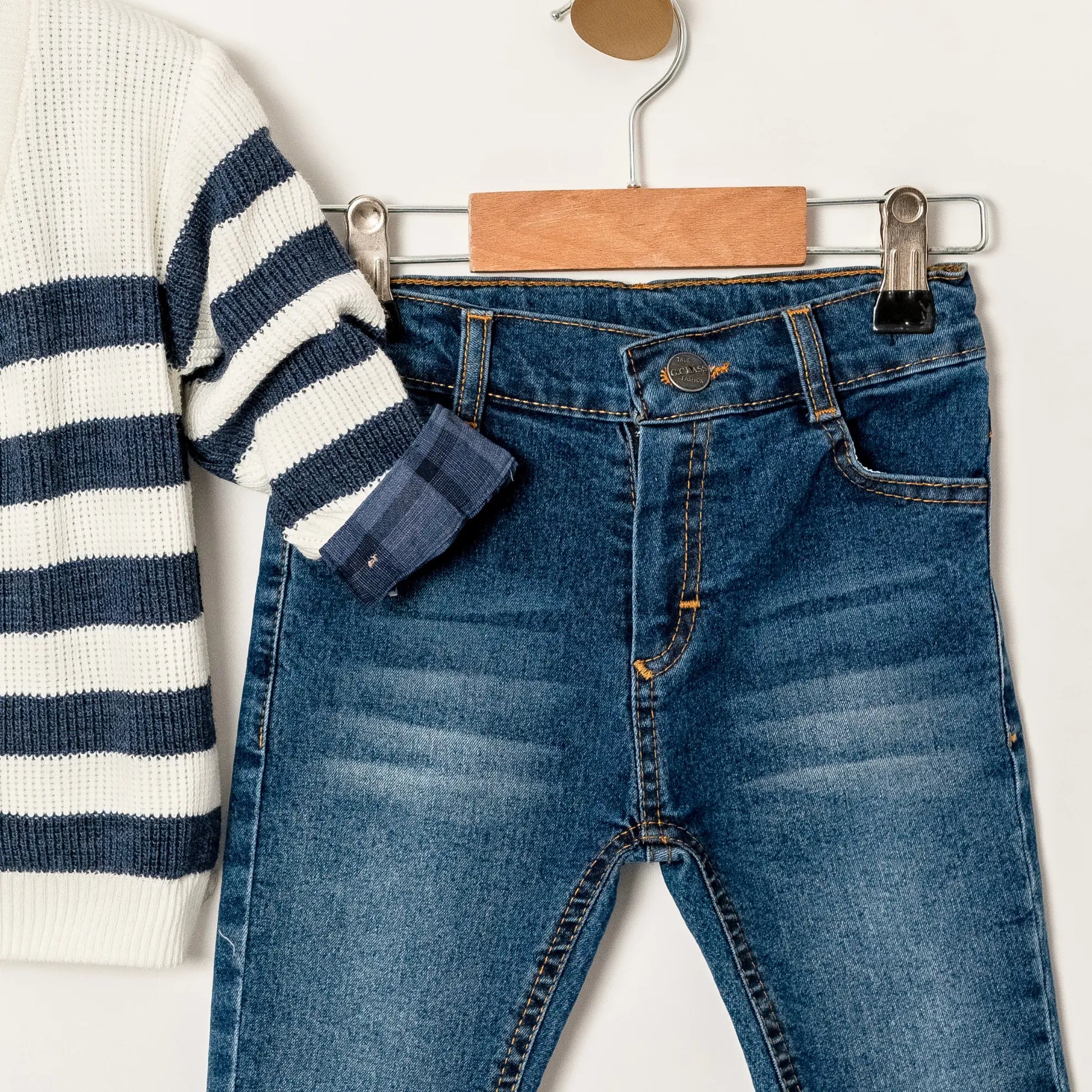 Cool Grandpa Sweater Jeans Set - Farnelli