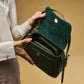 Ottavia (green) - Italian calf leather women's crossbody bag (with shoulder strap)