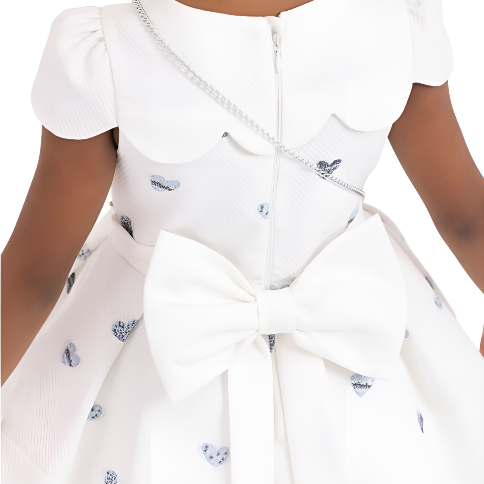 Blue Hearts Girls Formal Dress-3
