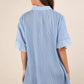 VERY J Pleated Detail Button Down Mini Dress - Farnelli
