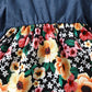 Children's Ruffled Bow Contrast Floral Dress with Headband - Farnelli