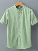 Men's Plus Size Button Up Short Sleeve Shirt - Farnelli
