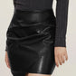 Ruched Mini Skirt with Zipper - Farnelli
