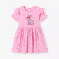 Children's Bunny Applique Ruffle Sleeve Dress - Farnelli