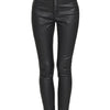 Zenana Faux Leather Stretch Skinny Pants - BLACK
