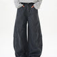 Men's Washed Wide Leg Curved Cargo Jeans - Farnelli