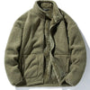 Men's Plus Size Cozy Fleece Zip-Up Jacket - Olive