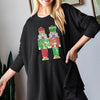 Heimish Sequin Nutcracker Long Sleeve Ribbed Top - Black