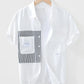 Men's Striped Button Front Short Sleeve Shirt - Farnelli