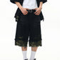 Men's Distressed Camouflage Denim Shorts - Farnelli