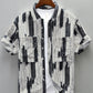 Men's Plus Size Printed Button Up Short Sleeve Shirt - Farnelli