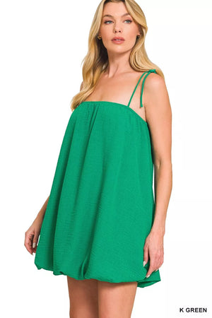Zenana Woven Airflow Mini Bubble Dress - Farnelli
