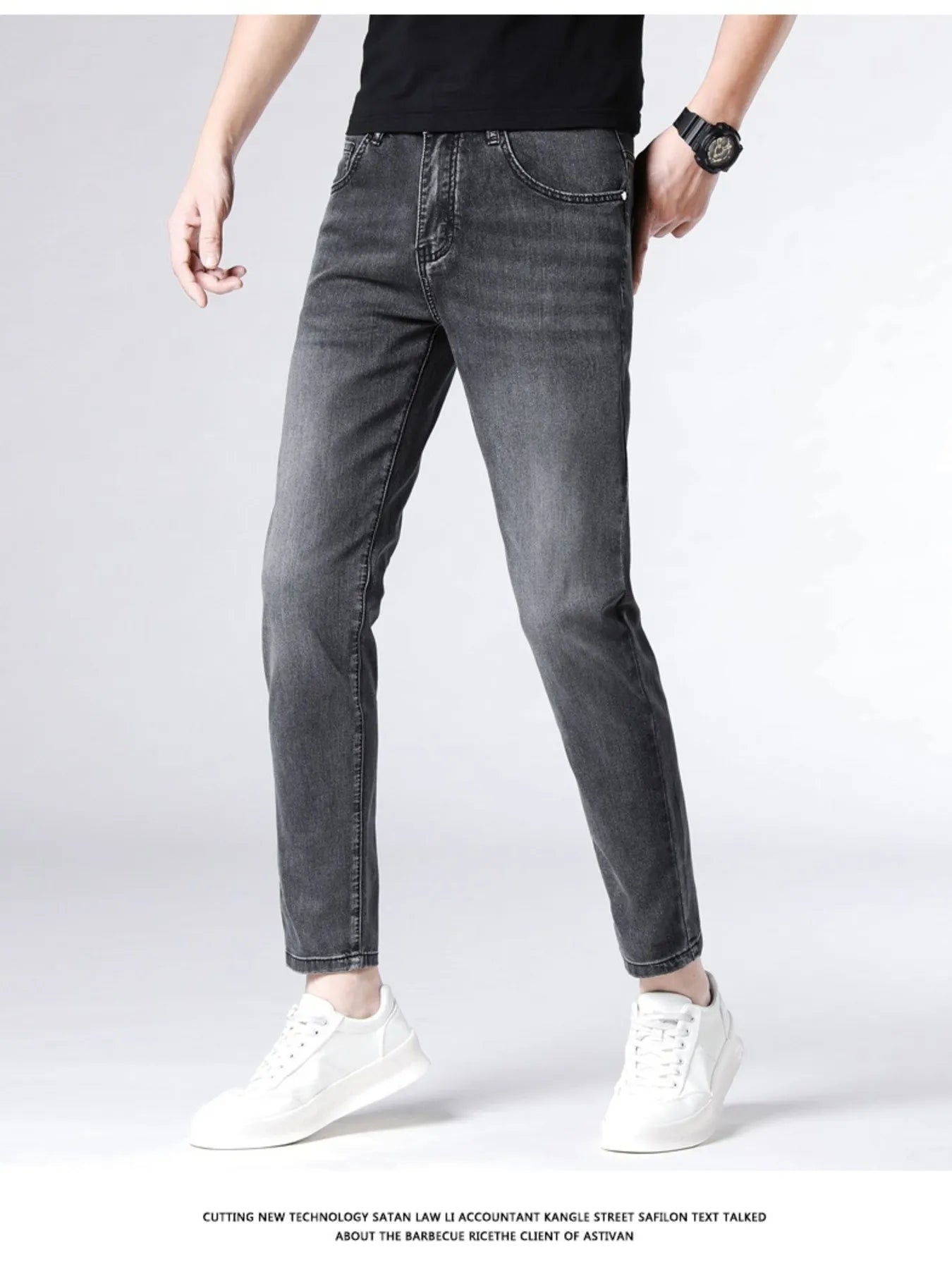 Men's Washed Slim Fit Jeans - Farnelli