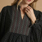 Umgee Polka Dot Plaid Trim Babydoll Dress - Farnelli