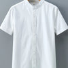 Men's Plus Size Button Up Short Sleeve Shirt - White