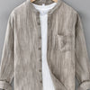 Men's Plus Size Button Up Long Sleeve Shirt - Apricot