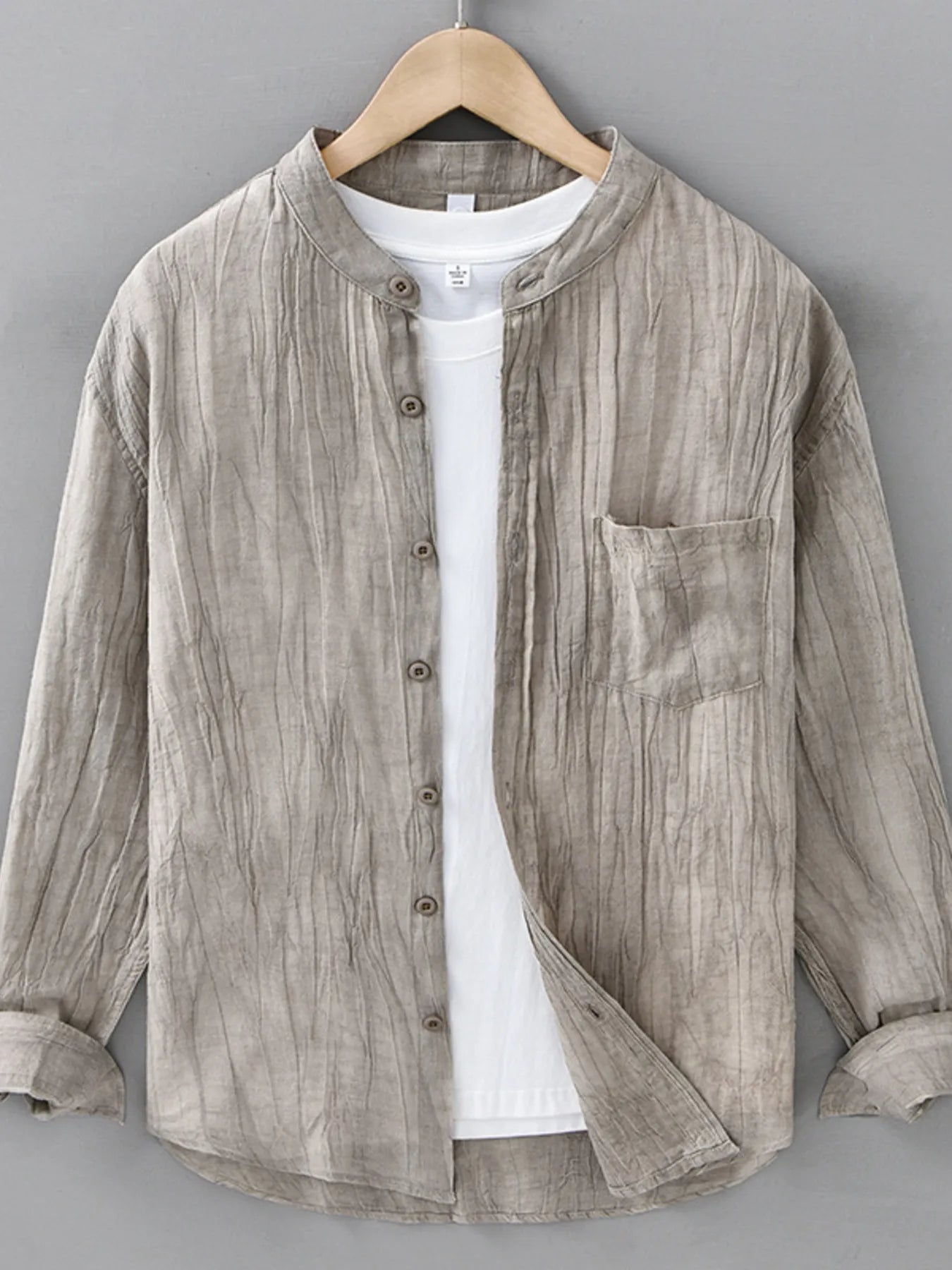 Men's Plus Size Button Up Long Sleeve Shirt - Farnelli