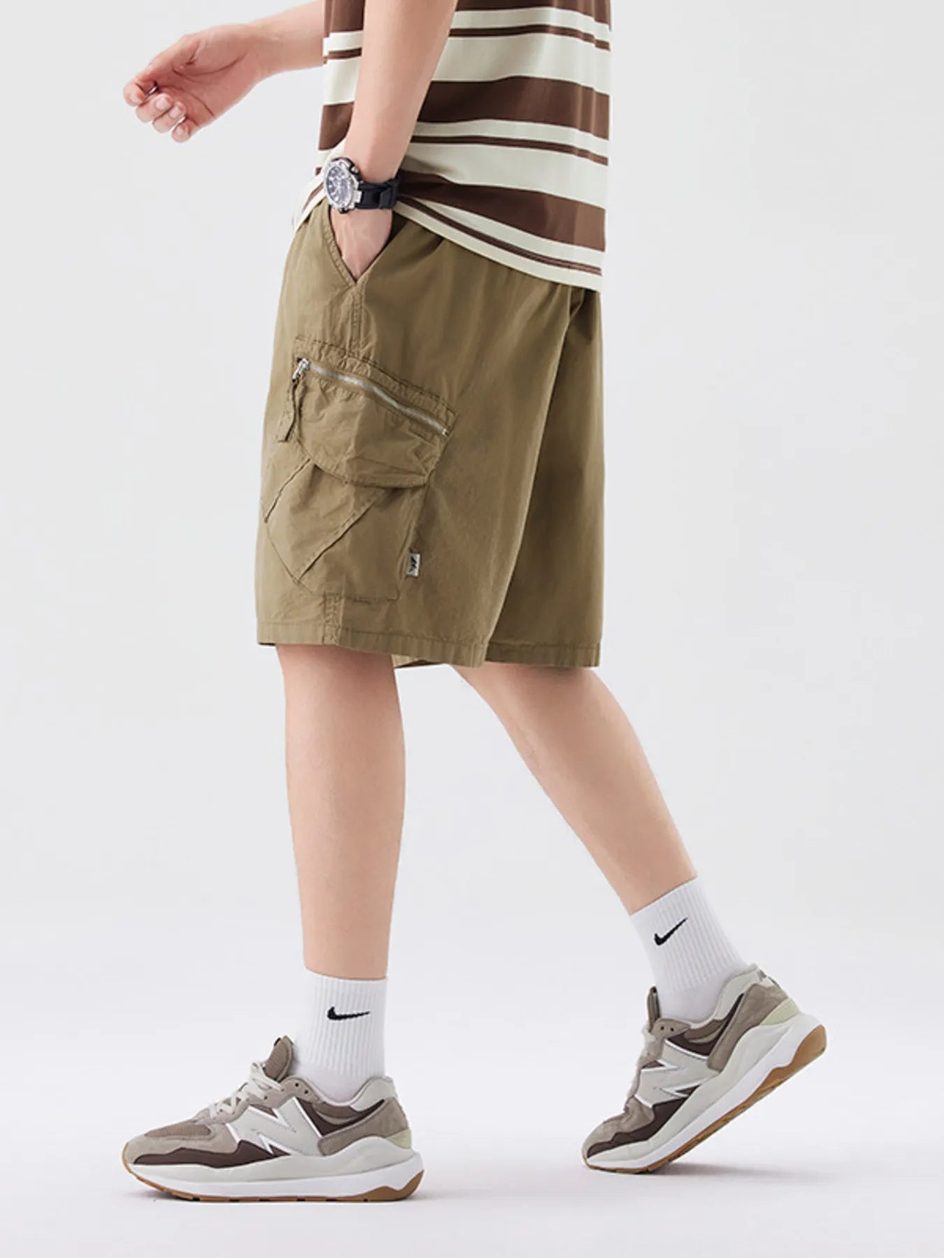 Men's Full Size Wide Leg Cargo Shorts Plus Size - Farnelli