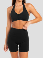 Halter Neck Cami and Shorts Active Set - Farnelli