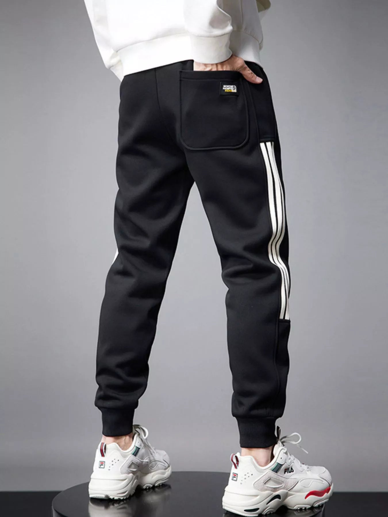 Men's Side Striped Drawstring Joggers - Farnelli