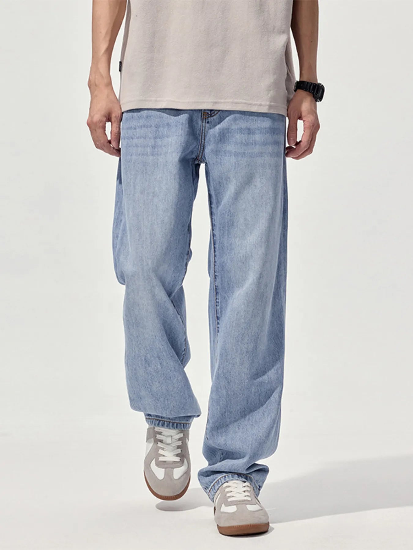 Men's Relaxed Fit Straight Leg Jeans - Farnelli