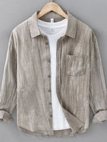 Men's Plus Size Button Up Long Sleeve Shirt - Farnelli