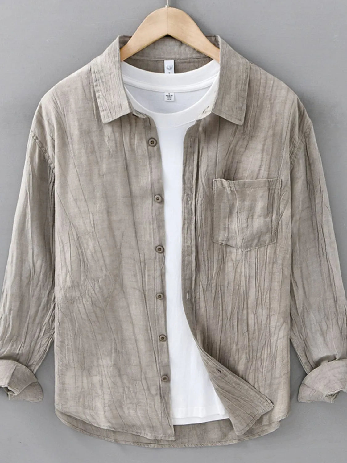 Men's Plus Size Button Up Long Sleeve Shirt - Farnelli