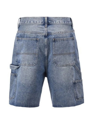 Men's Washed Cargo Denim Shorts - Farnelli