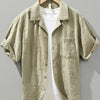 Men's Plus Size Button Up Short Sleeve Shirt - Green
