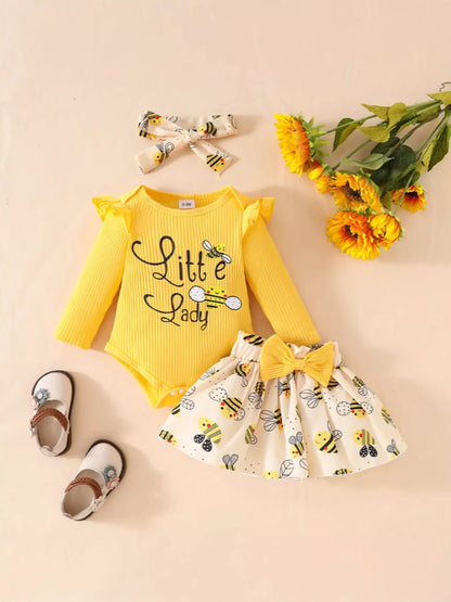 Children's Little Lady Bee-Themed 3-Piece Set - Farnelli