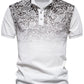 Men's Printed Collared Neck Short Sleeve Polo - Farnelli