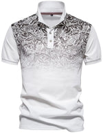 Men's Printed Collared Neck Short Sleeve Polo - Farnelli