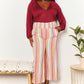 Double Take Striped Smocked Waist Pants with Pockets - Farnelli