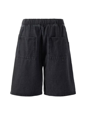 Men's Plus Size Loose Fit Wash Denim Shorts - Farnelli