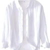 Men's Full Size Button Up Long Sleeve Shirt Plus Size - White