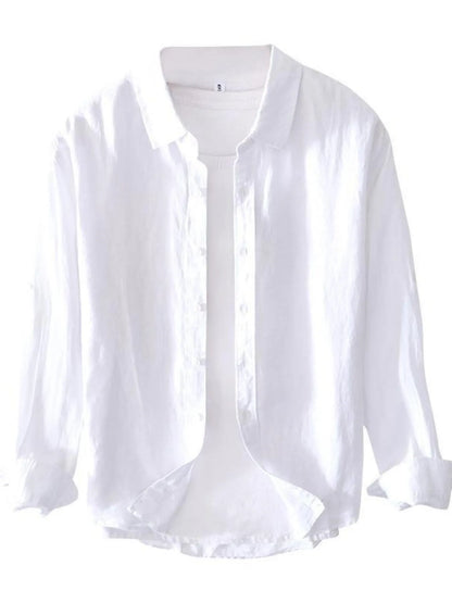 Men's Full Size Button Up Long Sleeve Shirt Plus Size - Farnelli