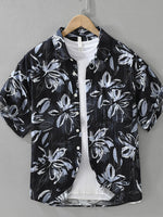 Men's Plus Size Printed Button-Up Casual Shirt - Farnelli