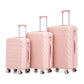 HouseOfZazla 3-piece spinner wheel luggage set with combination locks