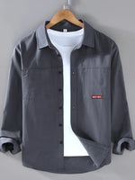 Men's Plus Size Button Up Long Sleeve Shirt - Farnelli