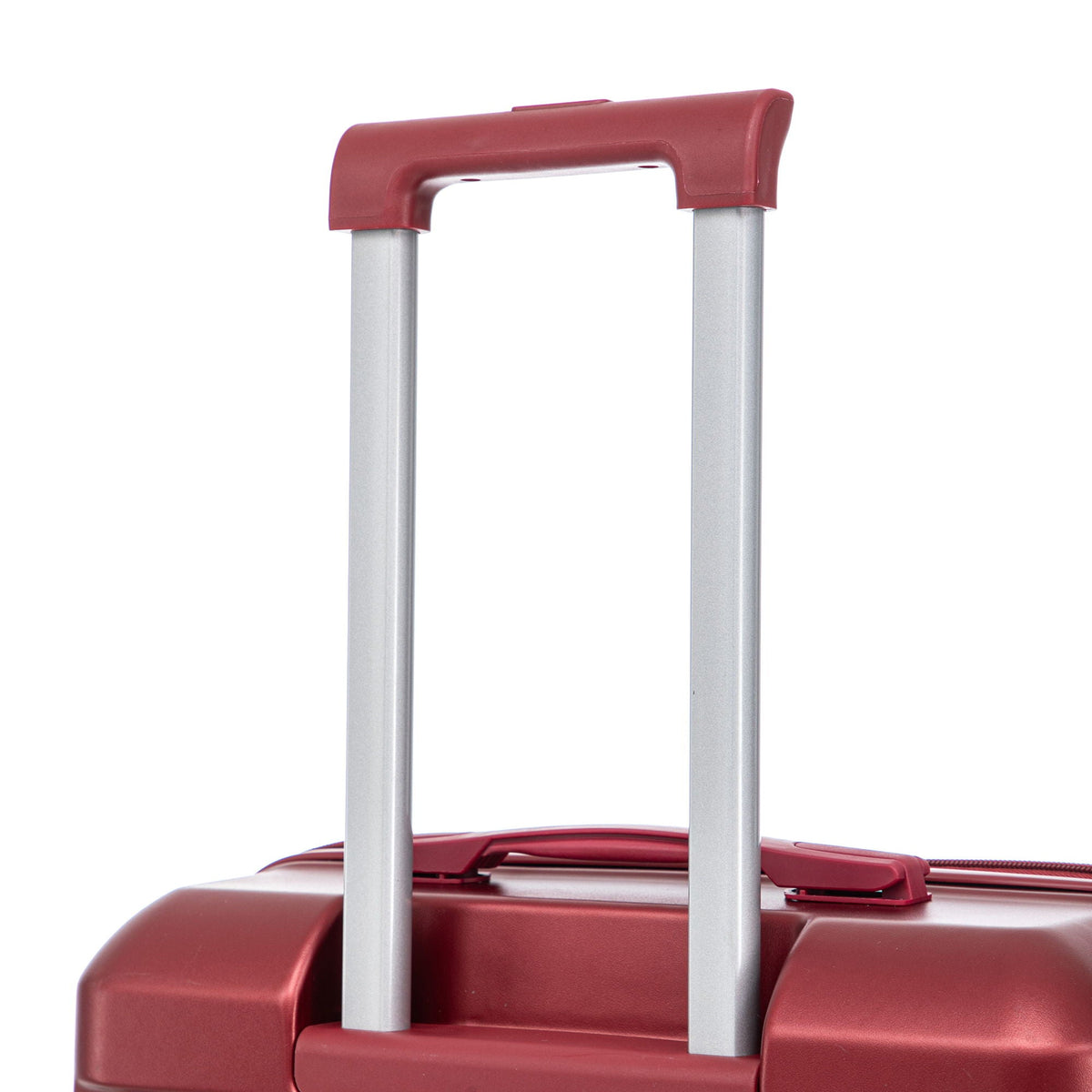 HouseOfZazla 3-piece spinner wheel luggage set with combination lock, shown in multiple sizes