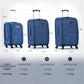 HouseOfZazla expandable softside luggage 3-piece set with spinner wheels in multiple colors